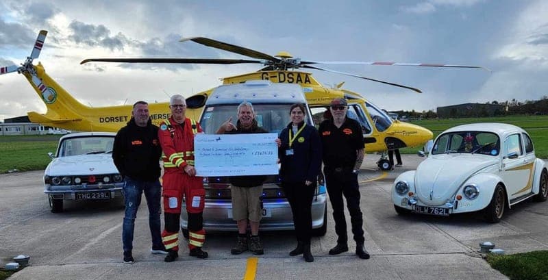 Cheque presentation to Dorset & Somerset Air Ambulance