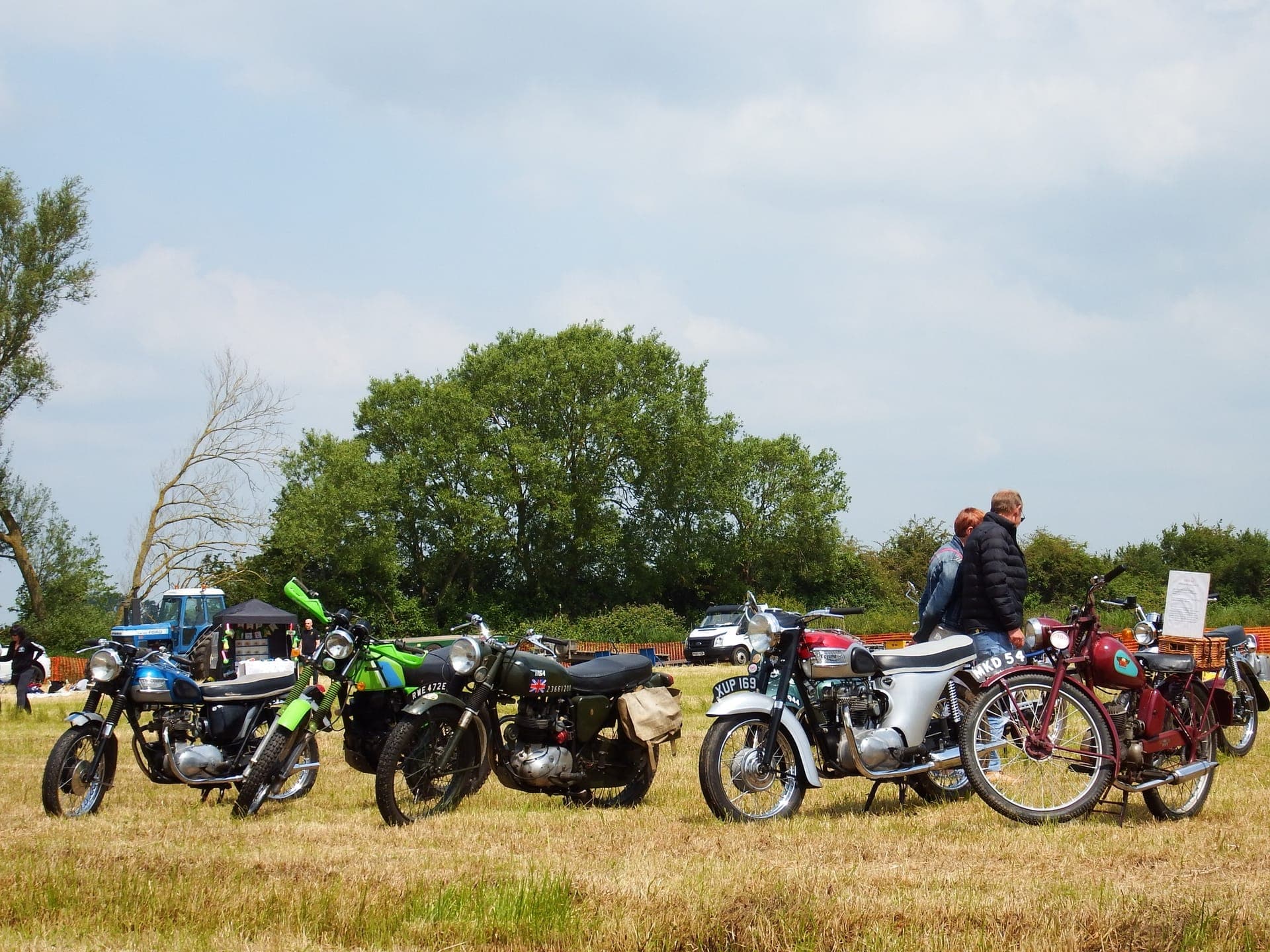 Classic motorcycles on display